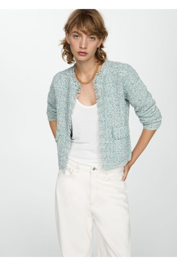MANGO Woman Tweed Seamless Jacket