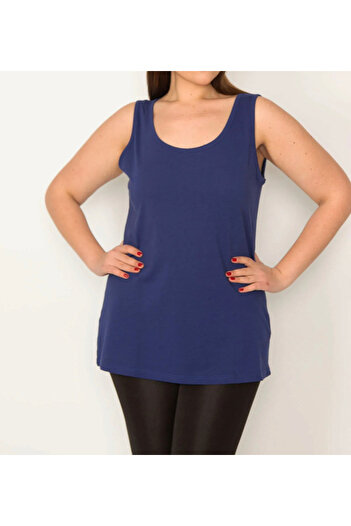 Elegant Plus Size Sleeveless Thick Strap Stretchy Crotch Covering Blouse