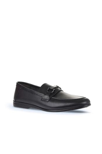Bueno Shoes Чорні шкіряні чоловічі повсякденні туфлі 21ma413