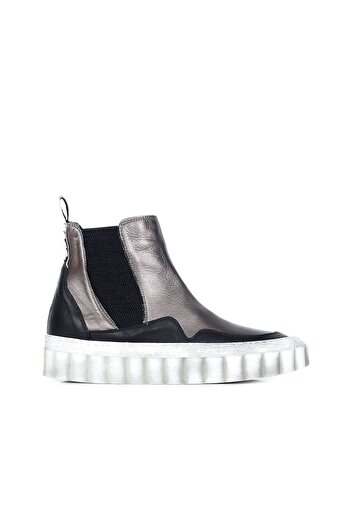 Bueno Shoes Γυναικεία Αθλητικά Μποτάκια - Ασημί Δερμάτινα, Μοντέλο 01wr8601