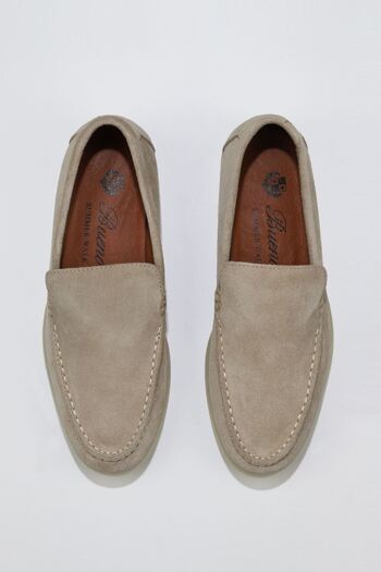 Bueno Shoes Beige Suede Men's Casual Shoes 05Ms102