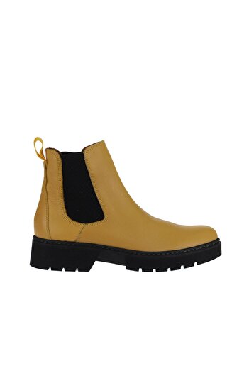 Bueno Shoes Жіночі шкіряні черевики Flotter - жовті, гладкі, 01wr4900