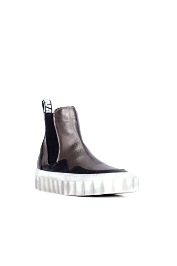 Bueno Shoes Γυναικεία Αθλητικά Μποτάκια - Ασημί Δερμάτινα, Μοντέλο 01wr8601