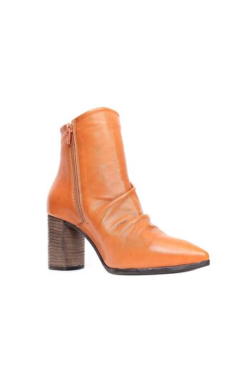 BUENO Γυναικείες μπότες με τακούνι - Tan Leather, Μοντέλο 01wp1000