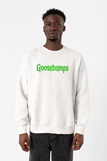 Tshirthane Світшот Goosebumps Lettern Beyaz Erkek 2ip