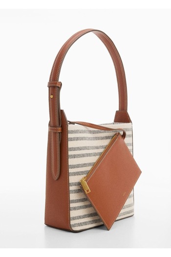 MANGO Woman Patterned Shopper Bag