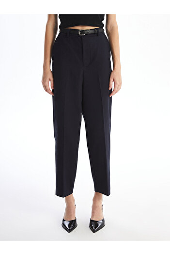 LC Waikiki Lcw Women's Straight Pants with Belt on the Waist
