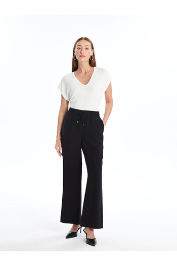 LC Waikiki LCW Women's Elastic Waist Straight Trousers