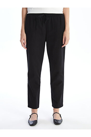 LC Waikiki Lcw Elastic Waist Straight Gabardine Women's Trousers