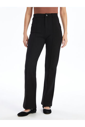 LC Waikiki Γυναικείο παντελόνι Lcw Slim Fit Straight Flare Leg