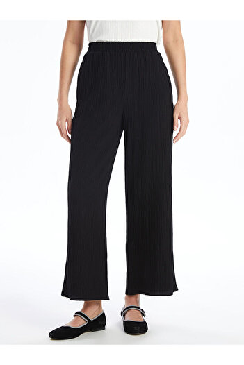 LC Waikiki Lcw Elastic Waist Straight Wide Leg Women's Trousers
