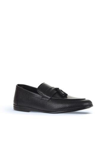 Bueno Shoes Чорні шкіряні чоловічі повсякденні черевики 21ma412