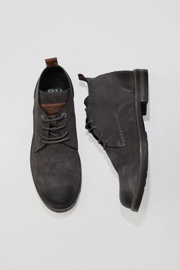 Bueno Shoes Ανδρικές γκρι σκούρες σουέτ μπότες - 01mv8506