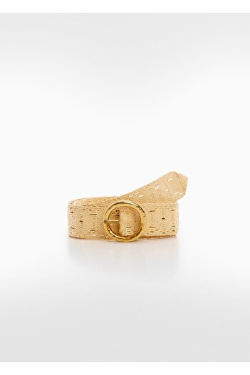 MANGO Woman Crochet Buckle Belt