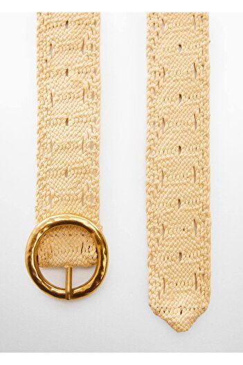 MANGO Woman Crochet Buckle Belt
