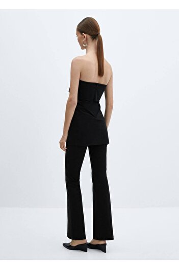 MANGO Woman Yüksek bel düz kesim pantolon