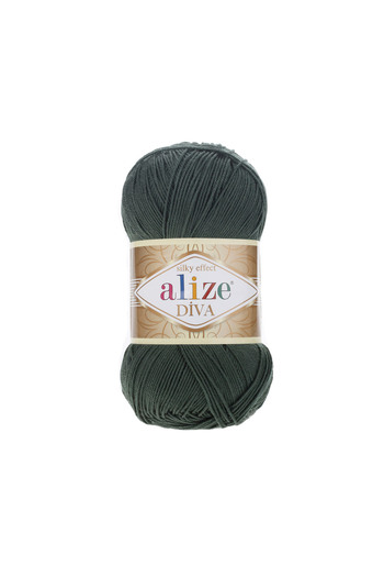 Alize Diva Mercerized Thin Thread Summer Bikini Bustier Μπλούζα Πλεκτό Σχοινί Πλεκτό Crop Models 131 Khaki-Seaweed
