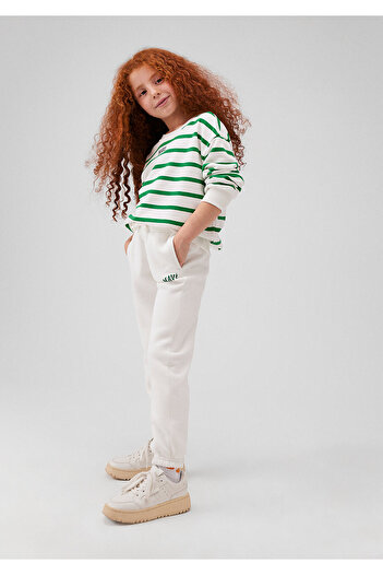 Mavi Logo Printed White Sweatpants 7010000-70057