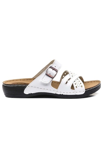 Kids Club Shoes Carlaverde 150987. Рекомендовані ортопедичні жіночі капці БІЛІ