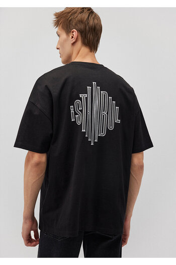 Mavi Back Printed Black Istanbul T-Shirt Oversize / Wide Cut 0611882-900