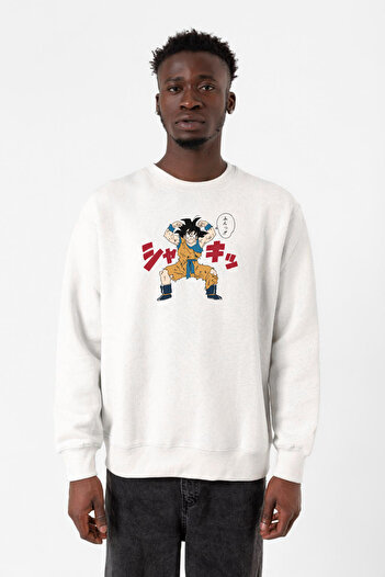 Tshirthane Аніме Dragon Ball Z Angry Goku Beyaz Erkek 2ip Світшот