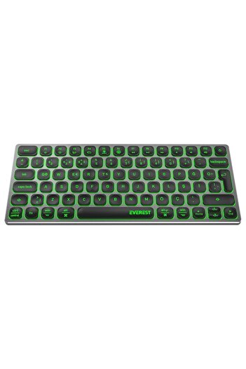 Everest / Everest KB-BT97 Siyah/Gri Bluetooth Ultra İnce+Şarjlı Q Mac/Win/Android/Ios Uyumlu Kablosuz klavye