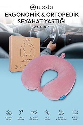 Wexta Seyahat Boyun Yastığı Comfort Ortopedik Seyahat Yastığı Visco
