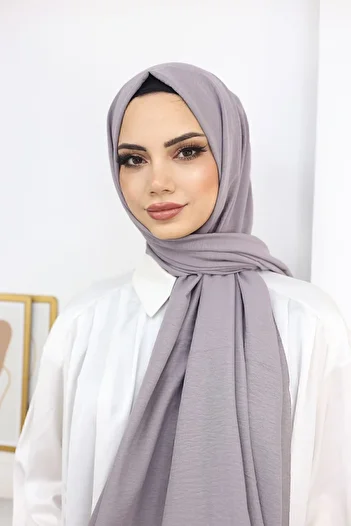 feronis Hijab Women's Cotton Jazz Shawl Model _ Smoked