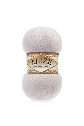 Alize Amprentă de tricotat manual Angora Gold (pachet de 5) - alb de iarnă 168