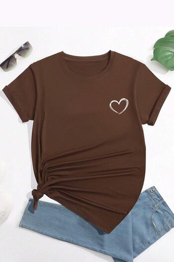 uyguntarz Μπλουζάκι Unisex COPY Hearts Printed T-Shirt