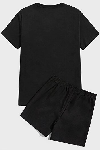 uyguntarz Hurry Up Print Shorts Set