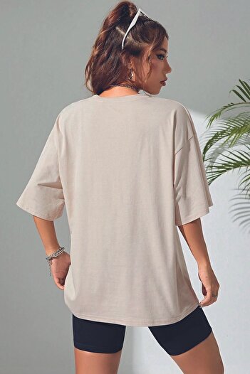 uyguntarz Μπλουζάκι Unisex Mind Life Vibes Printed Oversize