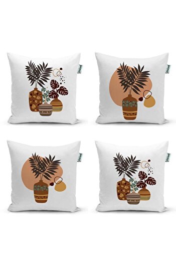 Sakallı Modern Design 3D Digital Printed Decorative 4-Piece Throw Pillow Cover