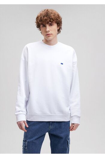 Mavi Φούτερ Crew Neck White Basic 0S10084-620