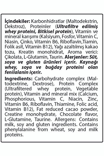 Hardline Pro Gainer 3 Kg Çikolata Aromalı Karbonhidrat Tozu