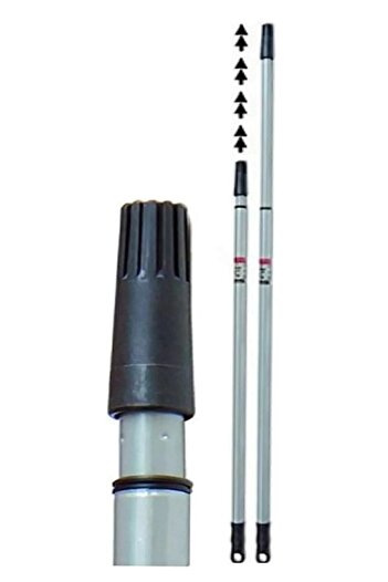 MUSTAFA UYSAL YAPI MARKET 2 Meter Telescopic Extension Handle - Metal Brush and Pole