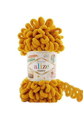 Alize (5 τεμάχια) 02 Μουσταρδί Πλεκτά Κλωστές Παντόφλες Κουβέρτα Κλωστή Κασκόλ Ζακέτα Σφουγγαρίστρα