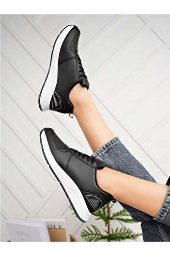AlbiShoes Unisex Kışlık Mevsimlik Sneaker Rahat Taban Günlük Kadın Erkek Cilt Sneaker Spor Ayakkabı