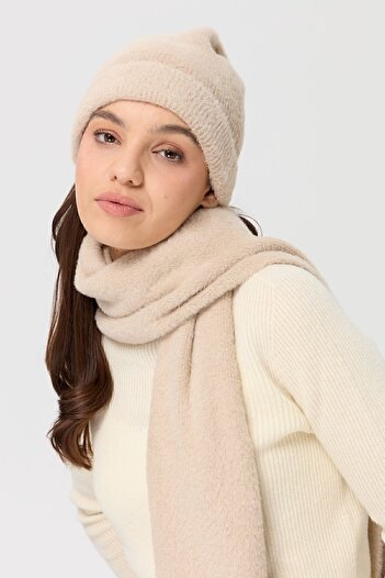 Desen Triko Women's Knitwear Aphrodite Beret Beige