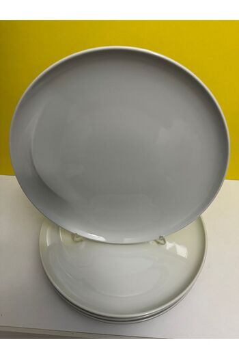 Kütahya Porselen Kunter Şekercioğlu Special Series White Serving Plate 27 cm Set of 6