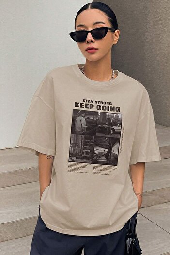 uyguntarz Μπλουζάκι Unisex με τυπωμένο σχέδιο KeepGoing