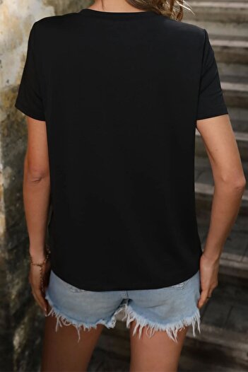 uyguntarz Copy - Unisex Chiago potištěné tričko s krátkým rukávem