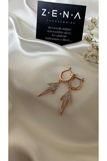 ZENA ACCESSORİES Zircon Stone Arrow Earrings