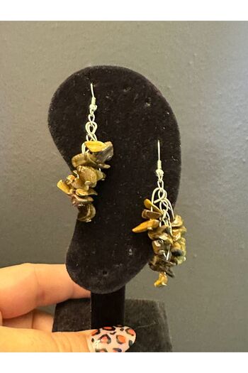 Gönülden Tasarım Natural Stone Detailed Women's Earrings
