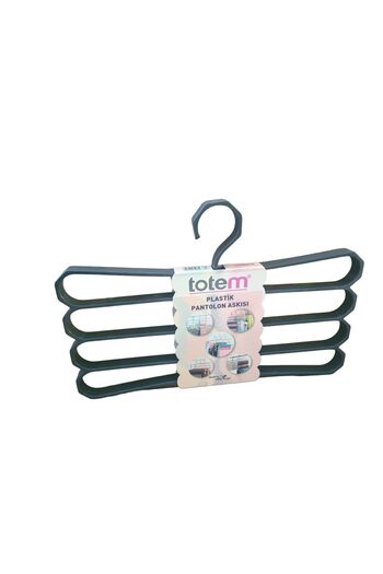 Totem Πλαστική κρεμάστρα ρούχων 3 τεμαχίων Anthracite