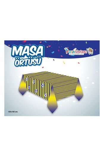 ALYA Yellow-Navy Blue Butik Tablecloth - 120X180 Fans