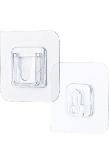 La Push Concept Slide-Up Item Fixing Hanger 10 Pieces Transparent Double Sided Adhesive Snap Clip