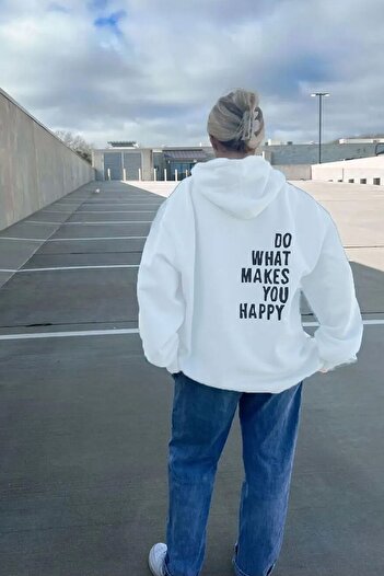 uyguntarz Bedrucktes Oversize-Sweatshirt „Do What“.