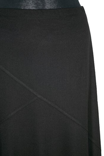HESNA Women's Firdevs Turquoise Lined Cross Model Black Skirt