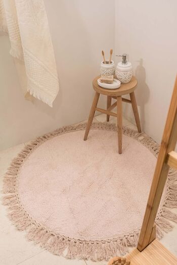 İrya Lora 100% Cotton Bath Mat Pink 90x90